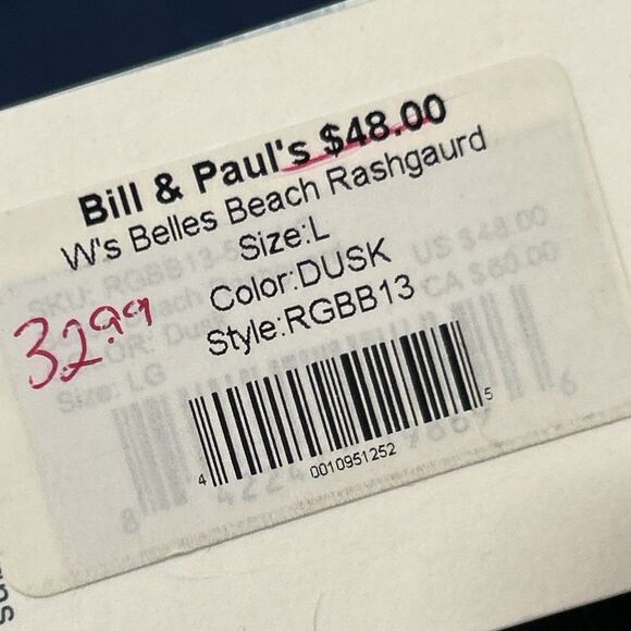 Carve Designs Beach Rashguard Womens Large Swim Shirt Navy Blue UPF 50 New - Picture 4 of 8